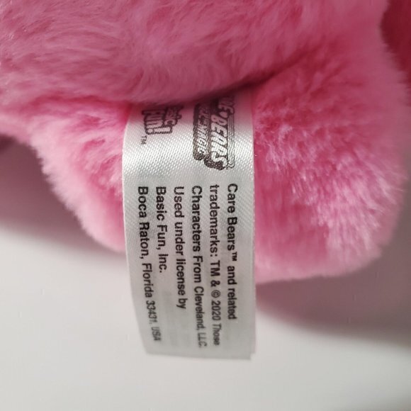 Care Bears 14" Cheer Bear Rainbow Belly Symbol Pink Teddy Bear - Picture 6 of 6